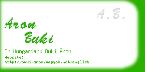 aron buki business card