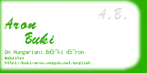 aron buki business card